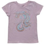 Unicorn Sequin Print Top, Light Pink