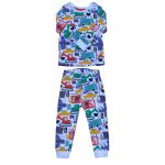 Boys oatmeal vehicle pyjama set