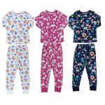 3 Pack set of multicolor princess-perfect pyjamas