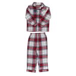 2 Piece set of sweet red check long sleeve Pyjamas