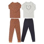 2 pack of multicolor plush pyjamas