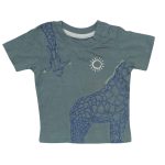 Baby giraffe print short sleeve t-shirt