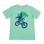 BMX rider bike bicycle stunt racing kids boys T-shirt