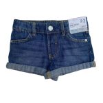 Junior mid rise stretchy denim Jean short