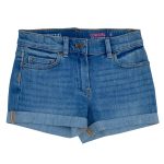 Denim kids cuffed shorts