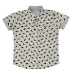 Boys beverly hills polo club button front shirt - dinosaurs