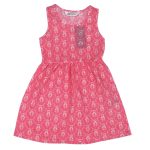 Floral Printed Sleeveless Fit and Flare Dress