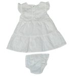 Baby broderie anglaise short sleeve dress