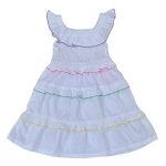 Penelope Mack girls rainbow ricrac tiered summer dress