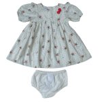Baby rose puff sleeve dress