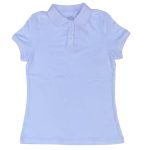 Girl's uniform short sleeve interlock polo shirt
