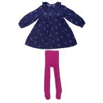 Girls top leggings outfit denim look tunic dress set