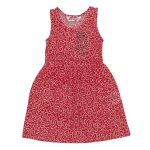 Girls Red Patterned Jersey Dress