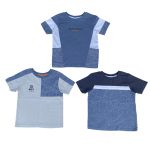 Cotton blend classic casual T-shirt half-sleeves multicolor