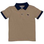Polo collar short sleeves cotton T-shirt