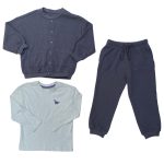 Charcoal waffle jacket top and joggers outfit