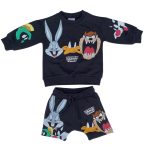 Next baby charcoal gray looney tunes crew sweatshirt