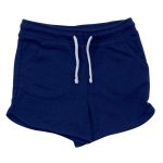 Navy blue pull-on shorts for toddler girls