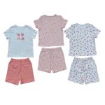 Peach Floral Spotty Short Pyjamas 3 Pack