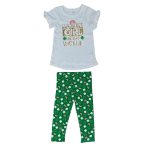 Unique baby girls 2 piece luckiest in the world legging set