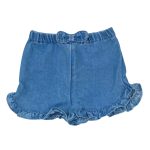 Baby girl casual regular fit denim short - Blue