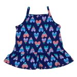 Navy Heart Peplum Tank