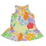 Girls' sleeveless dress in island floral