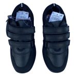 Boy's sneaker styled sturdy school shoes -black