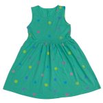 Green spot dress