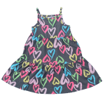 Sleeveless heart print dress