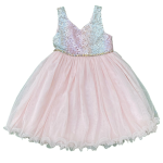 Multicolor Cross Back Detail Tulle Dress