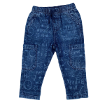 Mid blue graffiti Cotton laser print Jeans