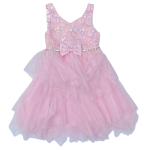 Toddlers girl textured partywear grown dress