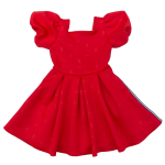 Rose sleeve detail embossed scuba dress