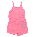 Girls pink floral toweling playsuit