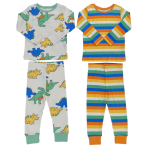 Multi bright dinosaur snuggle pyjamas 3 pack