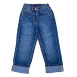 Denim jean with cuffed hem