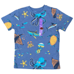 Boys white sea-life print T-shirt