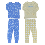 Yellow/Blue daisy snuggle pyjamas 2 pack set