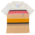 Multicolor striped jersey polo
