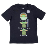 Star wars Mandalorian Grogu trio cartoon poses t-shirt