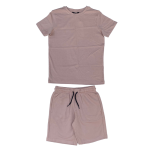 Dusty pink short sleeve T-shirt and shorts set