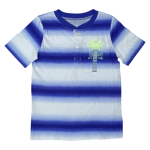 Half sleeves striped t-shirt with coconut tree print