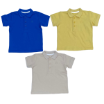 Embroidered rainbow polo tops 3 pack (6M)