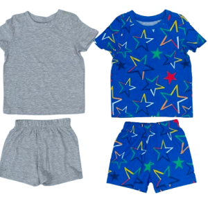 2 Pack set of multicolor comfy pyjamas